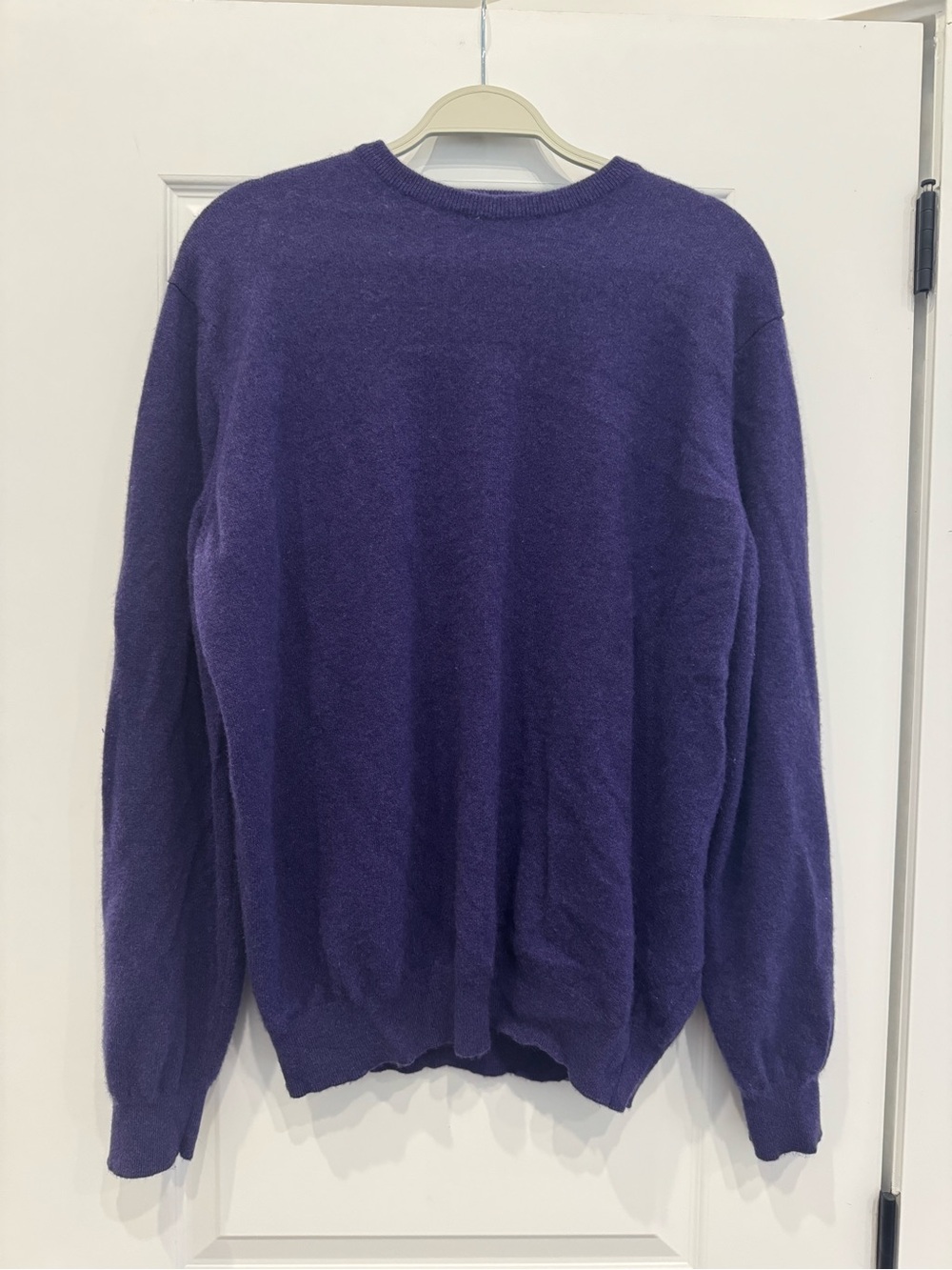 Mens Bullock & Jones Purple Cashmere Crewneck Sweater